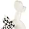 White Ceramic Checkered Dog Balloon Sculpture Set